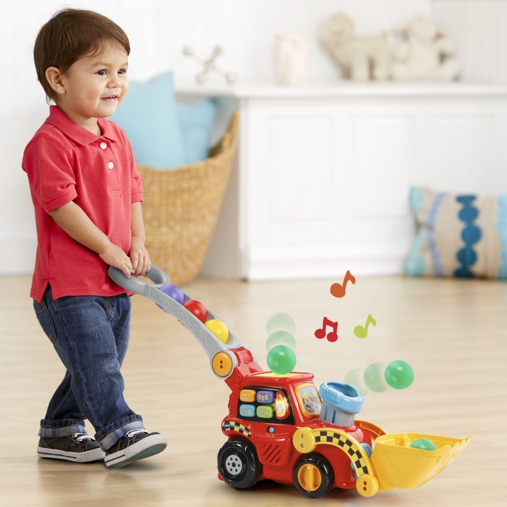 Pop-a-Balls Push and Pop Bulldozer, Red