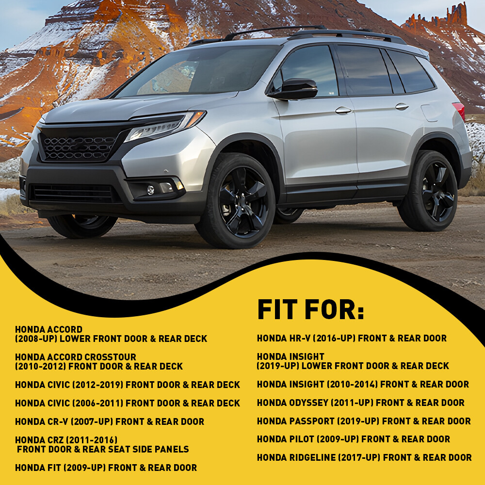 2pcs Fit HONDA CRZ (2011-2016) Door Speaker Upgrade 6.5" Spacer Harness Adapter