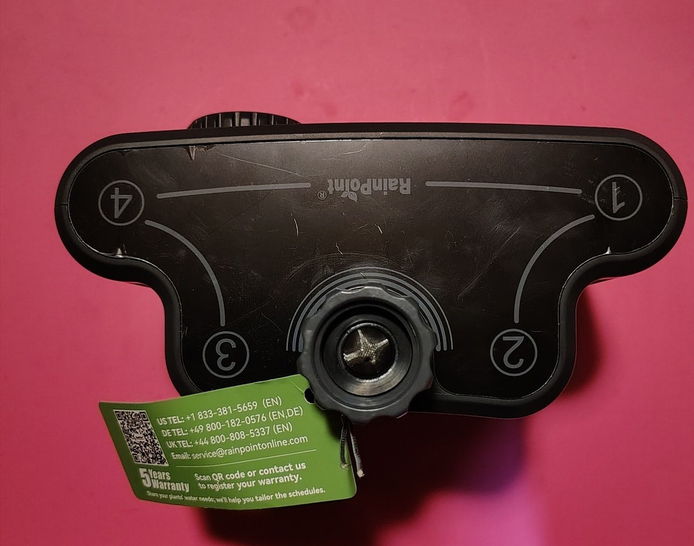 RAINPOINT Sprinkler Timer, 4 Outlets Hose Timers, 4 Zone Water Timer