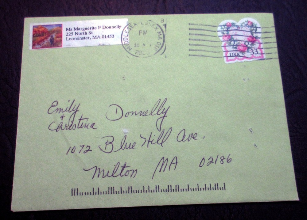 US Stamp on Envelope 33¢ LOVE Stamp