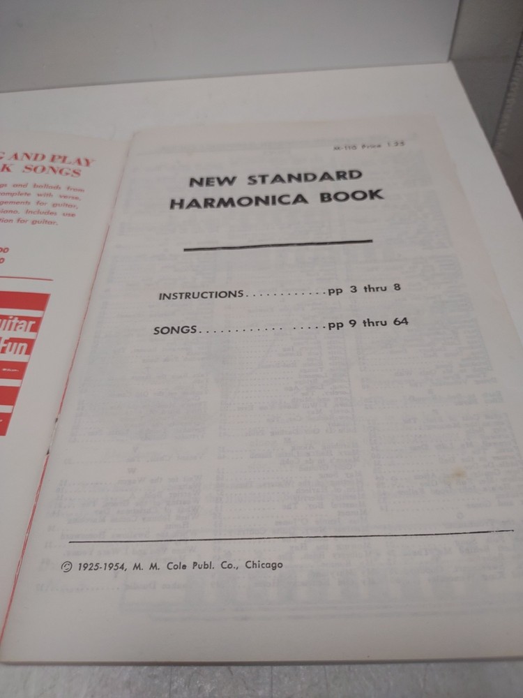 1954 New Standard Harmonica Instruction Book