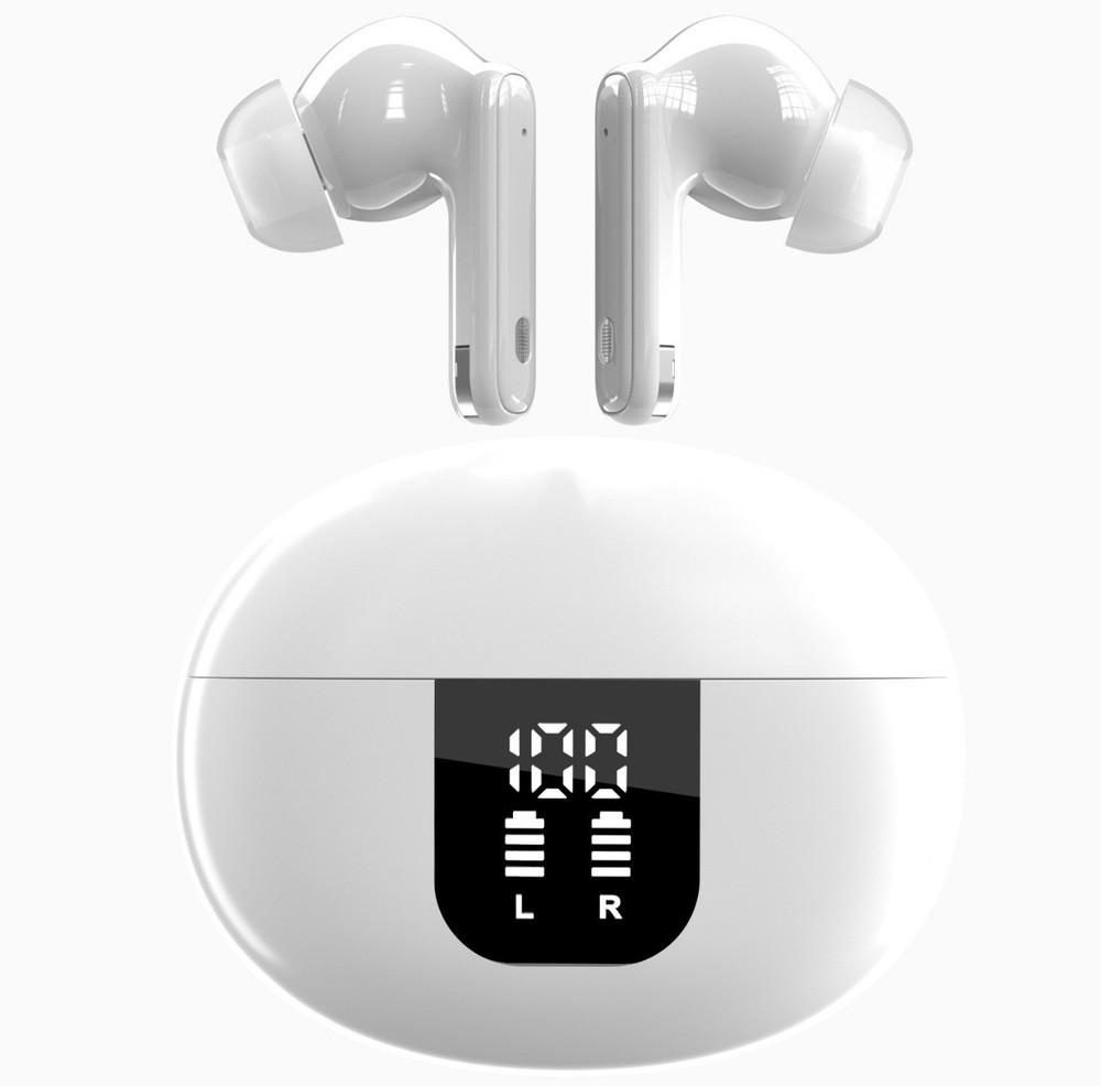 Bluetooth Earbuds for iPhone 15 / Galaxy S24 – Mic + Translator