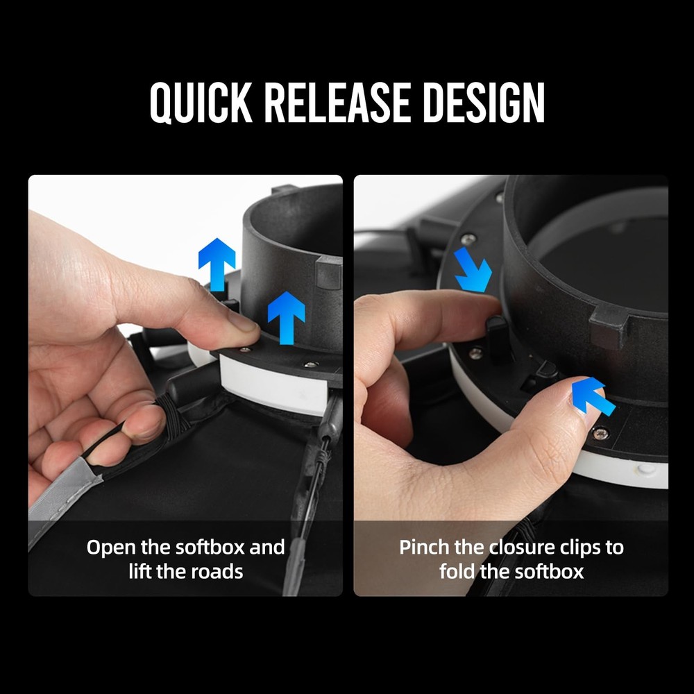 AMBITFUL 11.8"/30cm Mini Softbox Quick Release & Fold Soft Box Bowens Mount w...