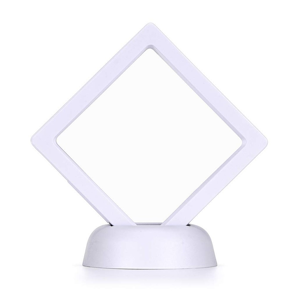 Skelang 10-Pack 3D Floating Display Case 2.75"×2.75"(White), White