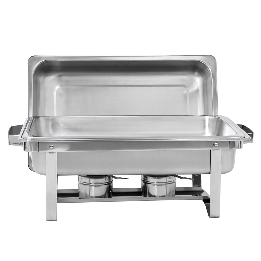 2 Pack 8QT Rectangular Chafing Dish Buffet Set Food Warmer w/Foldable Frame Legs