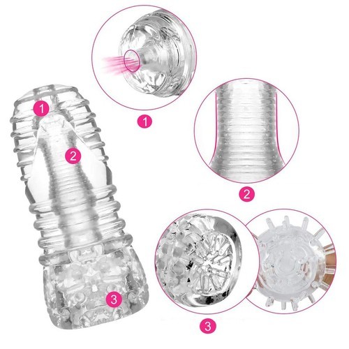 Jelly Male Masturbator Sleeve Stroker Pocket Pussy Stroker Sex Toy for Men
