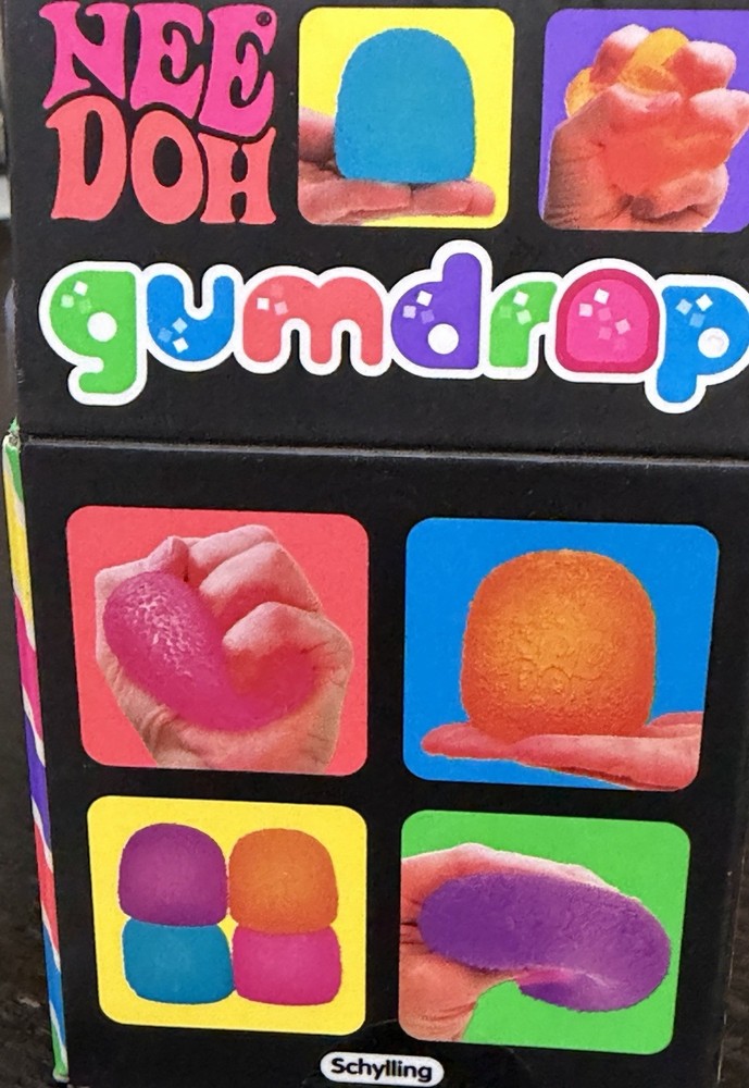 Nee Doh Bundle Gumdrop Super Solid Squish Purple and Pink Squeeze Toy