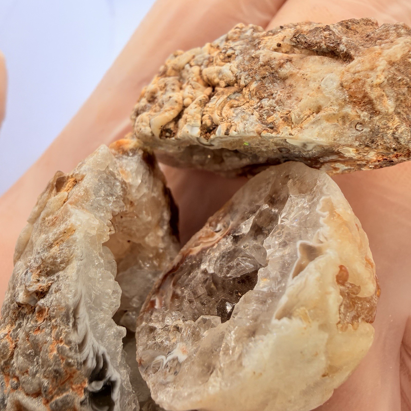 Rare Mini Occo Geodes from Brazil – Half lb Bulk Lot (9-12 Pieces)