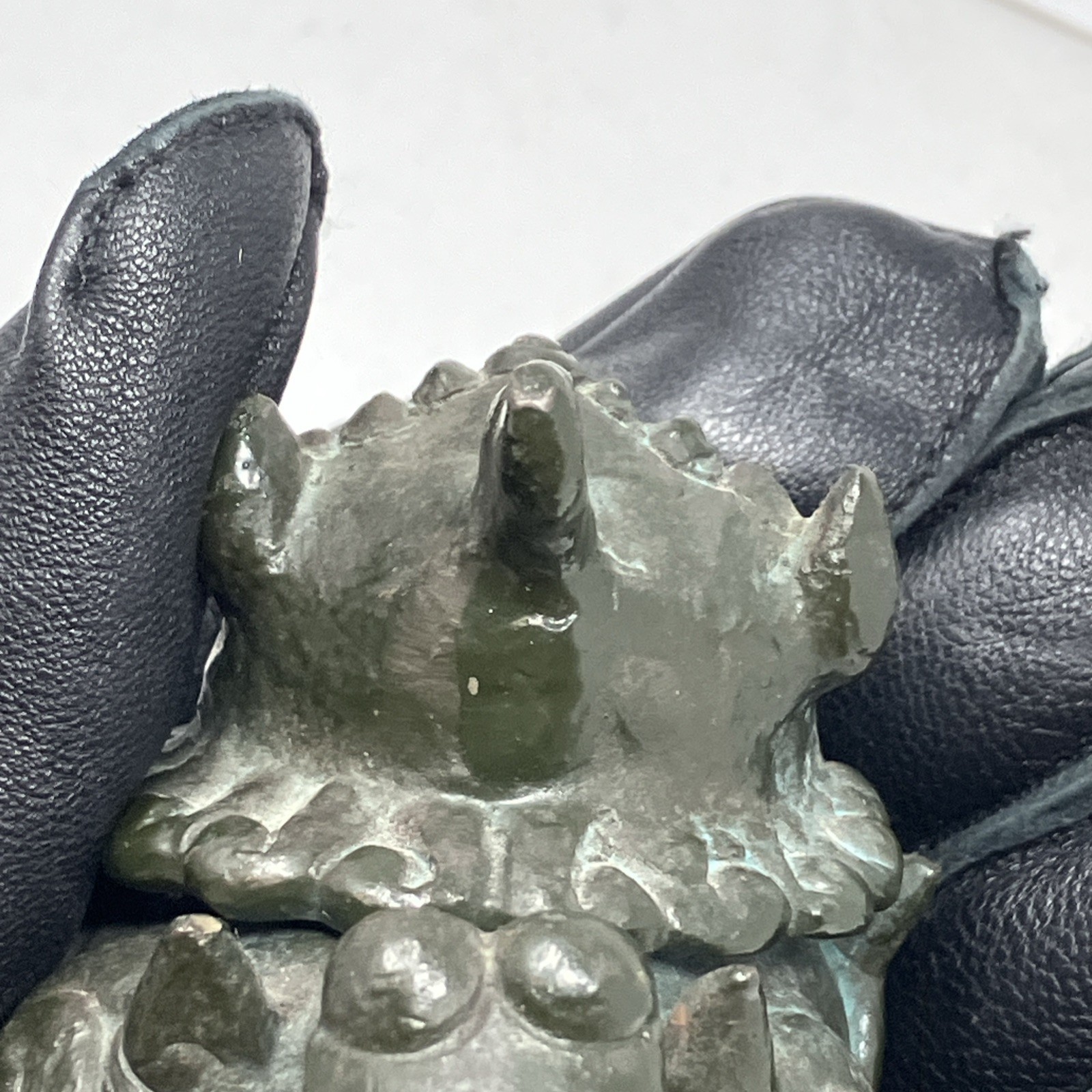 Antique Chinese Foo Dog Incense Burner Guardian Lion HEAVY ( Bronze? Cast Iron?)