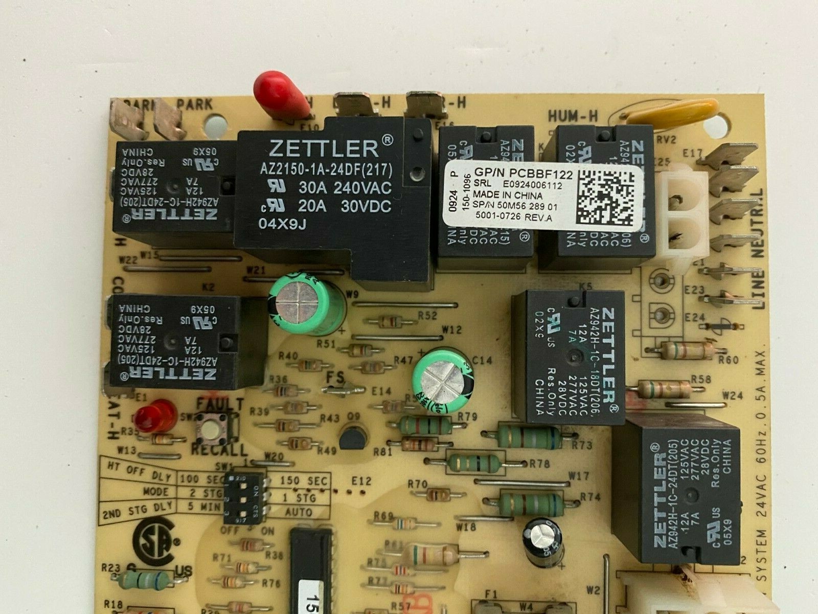 Goodman PCBBF122 Gas Furnace Control Circuit Board 50M56-289-01 used #D153