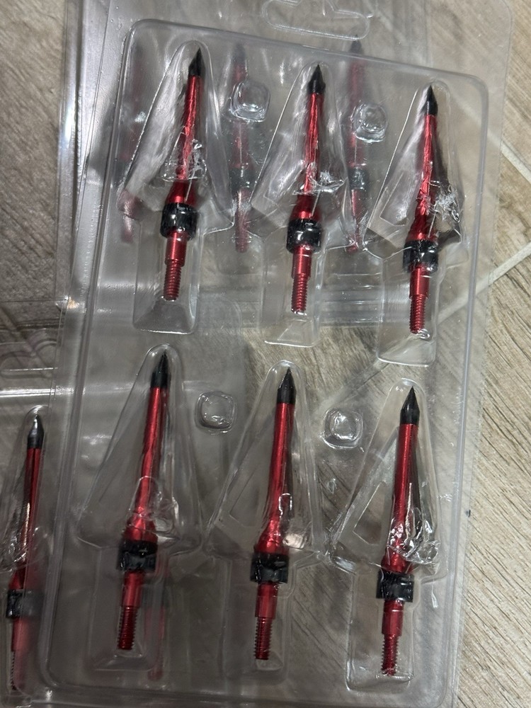 24 HUNTING TRIPLE BLADE BROADHEAD ARROW TIPS ARCHERY