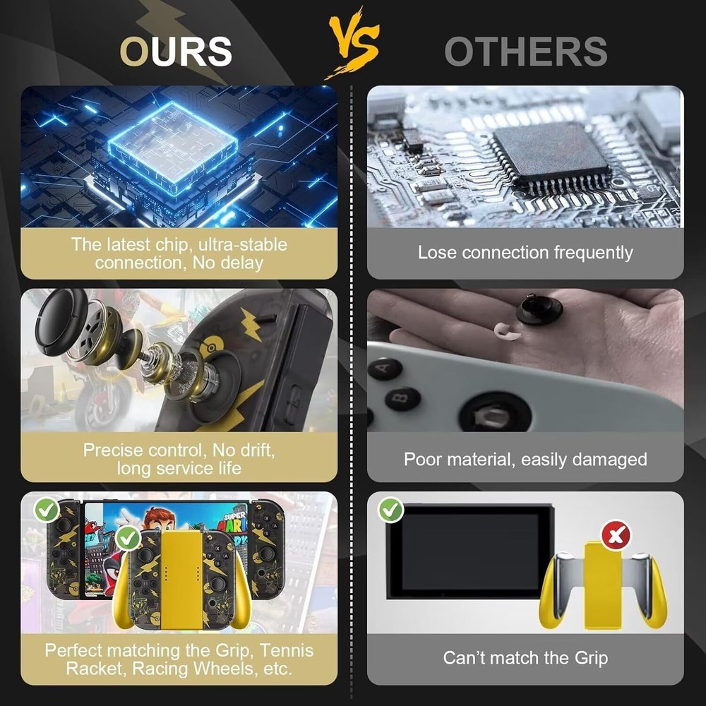 For Nintendo Switch Joy-con-Controller Left W/ Right Wireless Gamepad 1-Pair USA