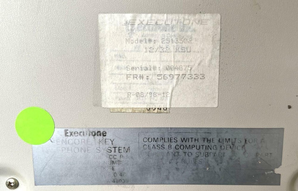 Contel Executone 2513502 Encore Key Telephone System