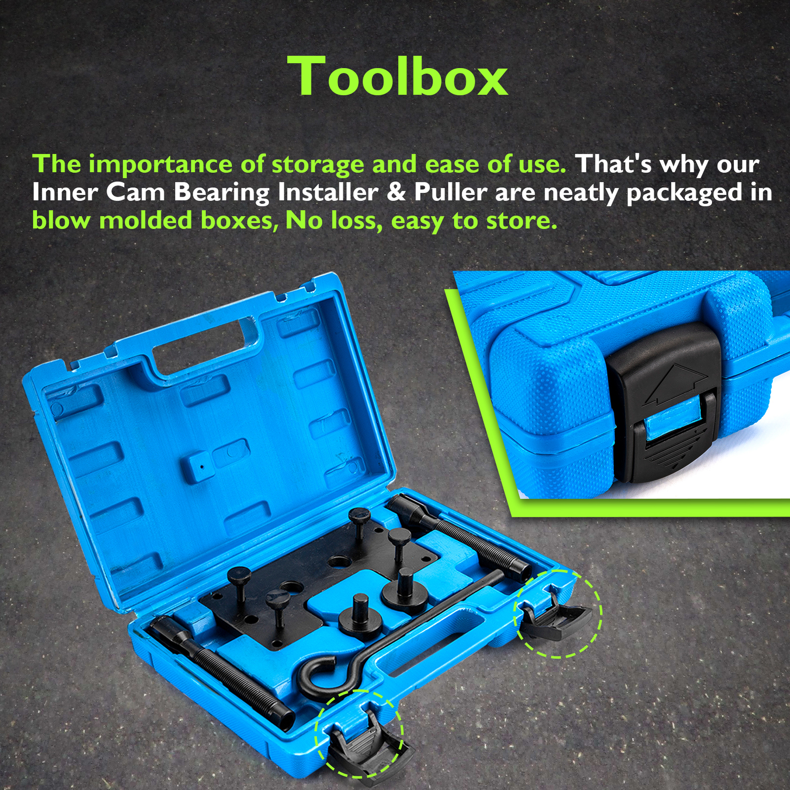 Inner Cam Bearing Installer & Puller Toolbox for 99-17 Harley Twin Cam 88 96 103