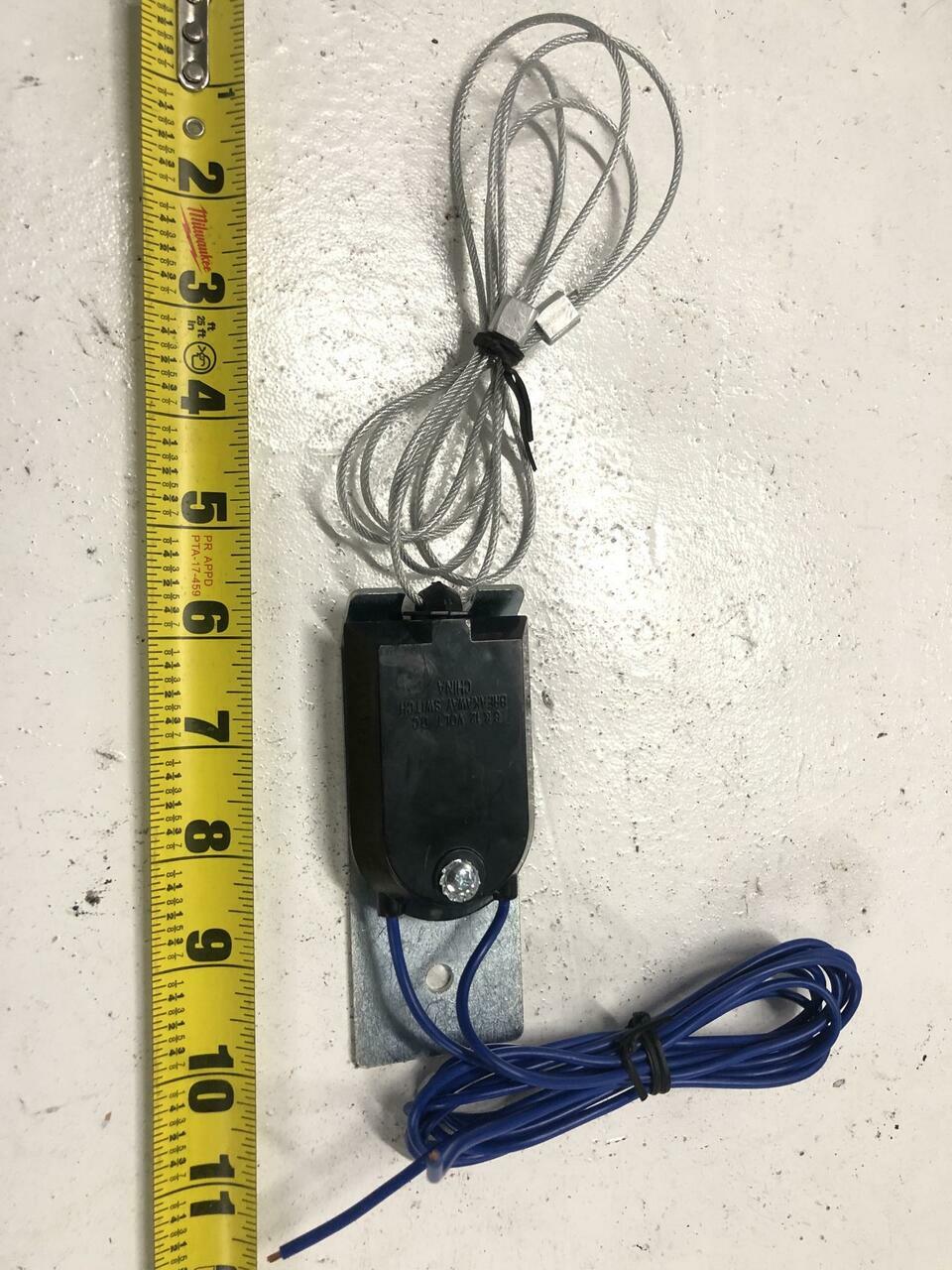 8) Brake Away Breakaway Trailer Electric Safety Switch Cables Pull Switch