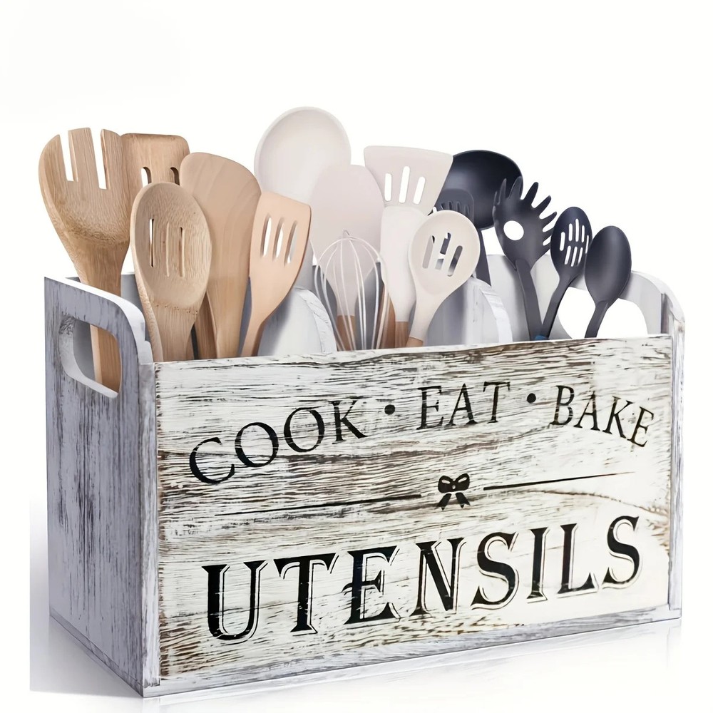 Wooden Kitchen Utensils Holder