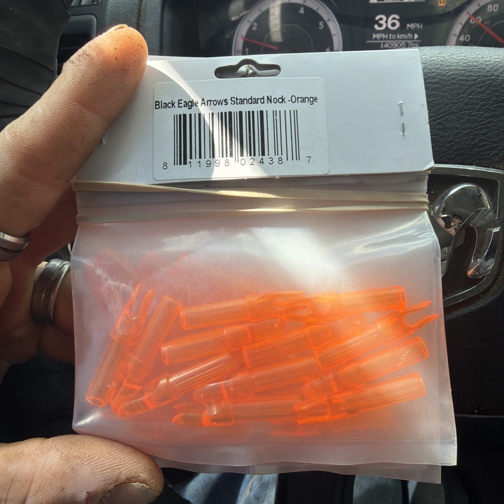 Black Eagle Standard Nocks - orange- 12pk - never opened