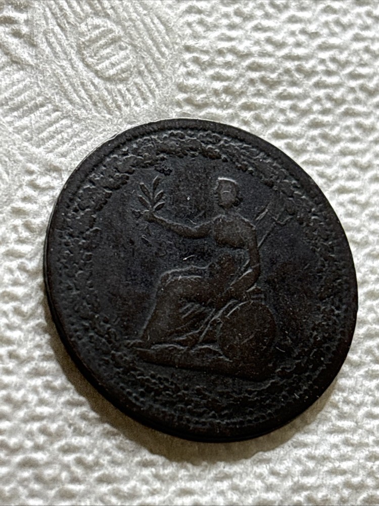 1815 Canada Half Penny Token, Br#994, Britannia Within wreath/spread eagle, 👀