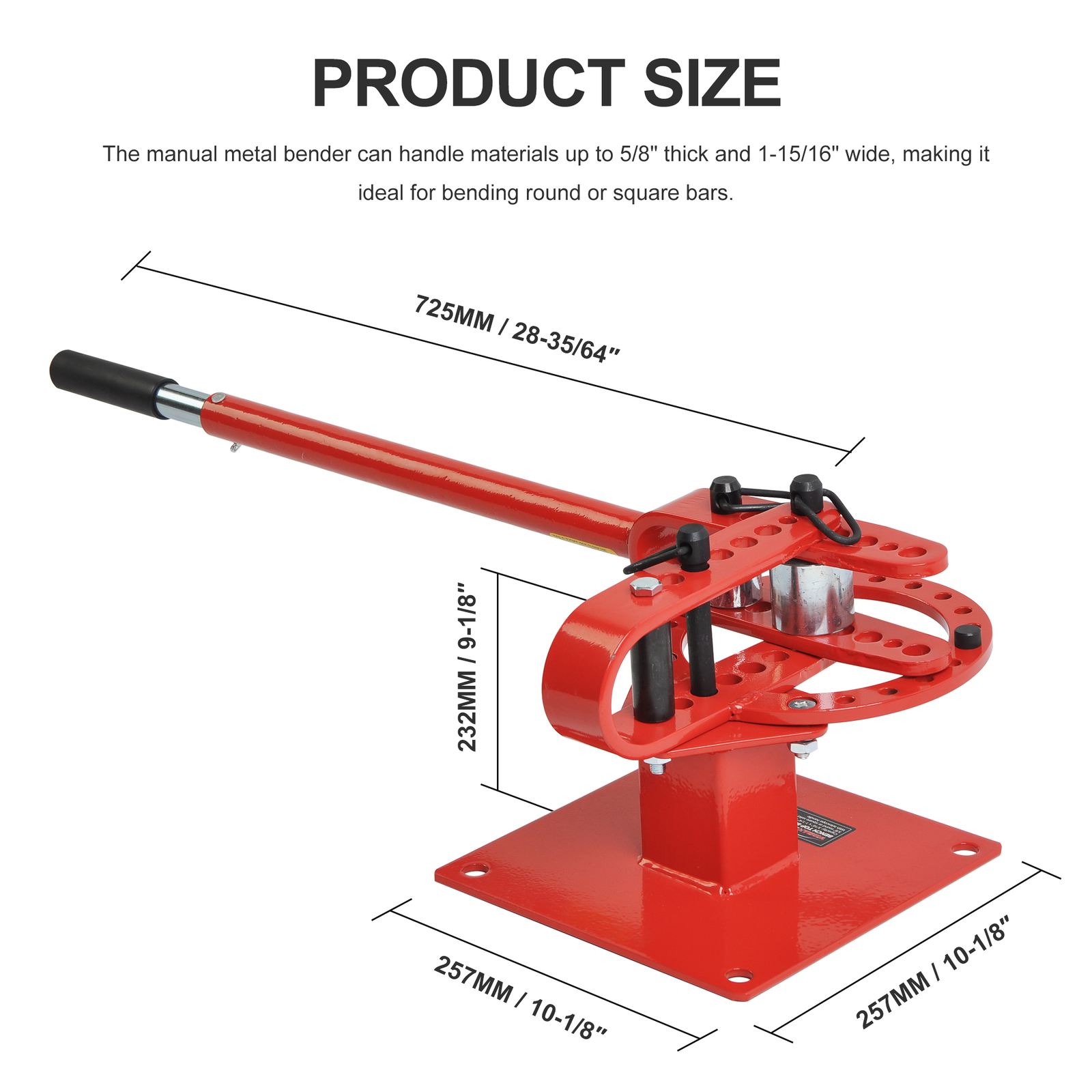 Heavy Duty 1- 3" Manual Tube Bender, Pipe Bending Machine Mounted Bender Bench