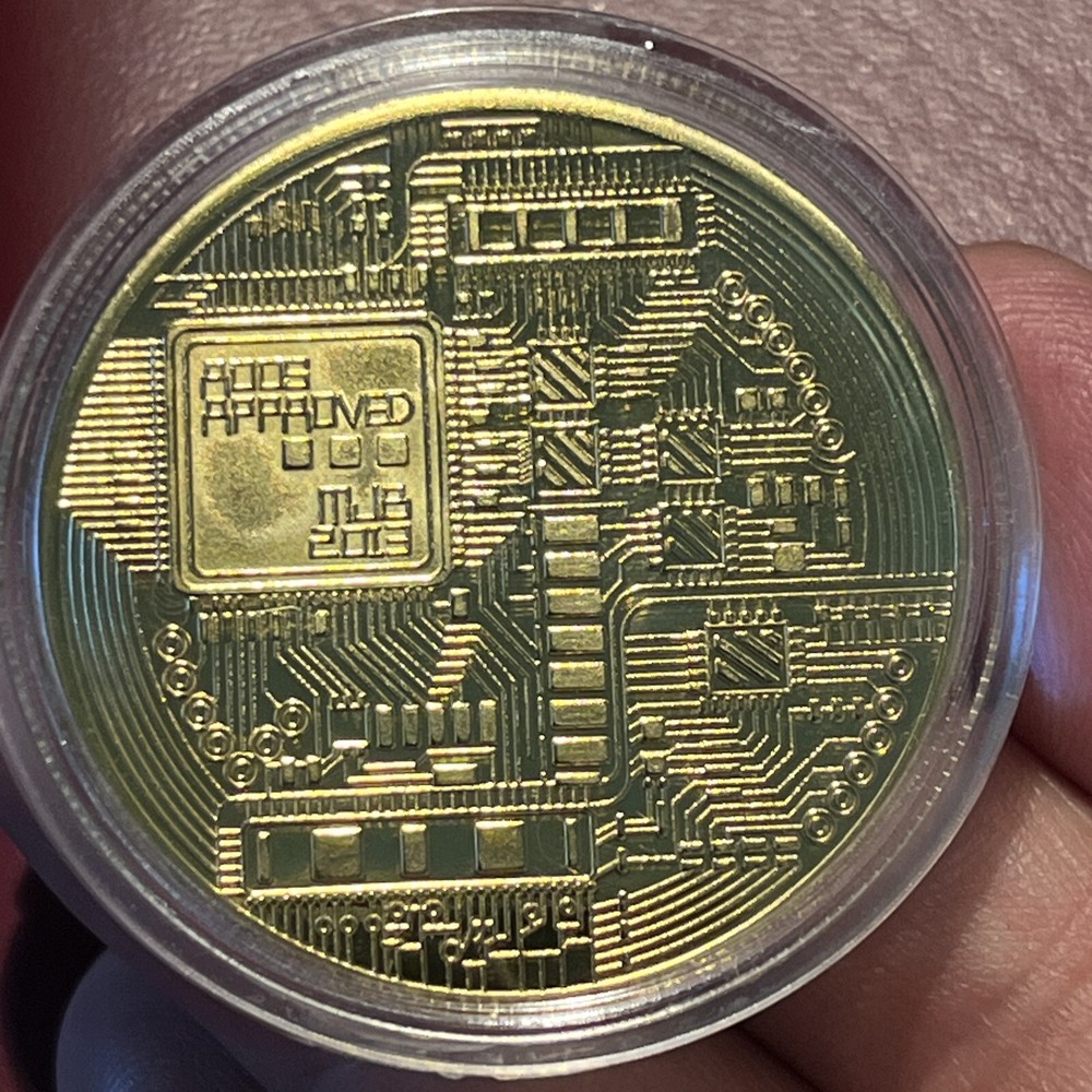 bitcoin coin gold Plated
