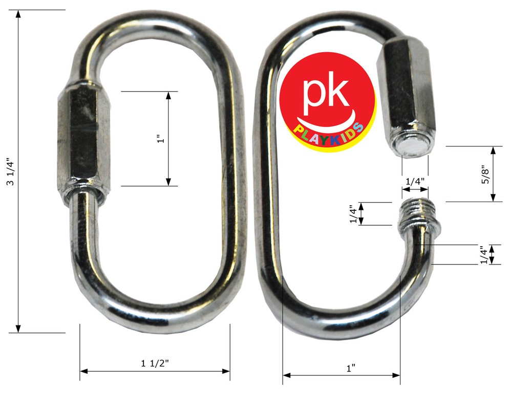 Swing Set (4) Quick Link Hooks connector hardware play set swing seat quicklink