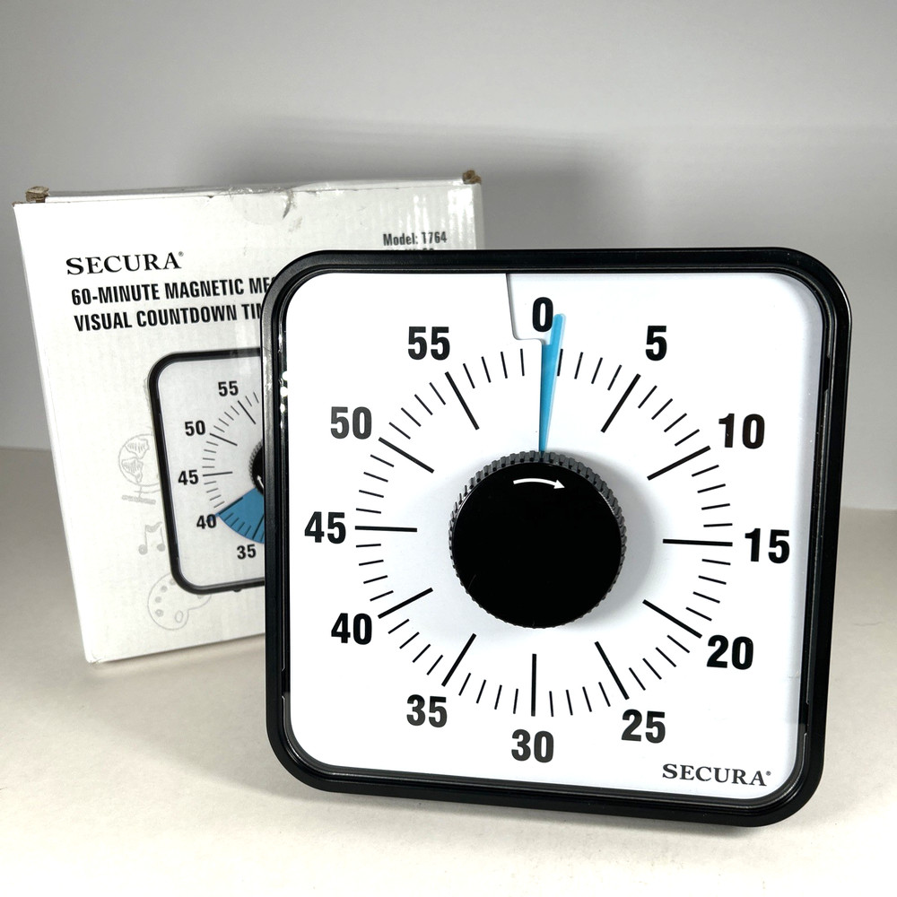 Secura 60-Minute Magnetic Mechanical Visual Countdown Timer Model T764