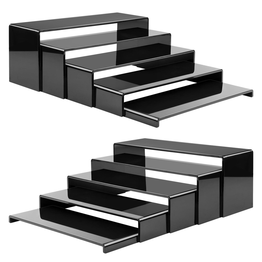 10 Pack Large Acrylic Display Stands, 2 Set(10”L~11”L~12”L) Rectangular Displ...