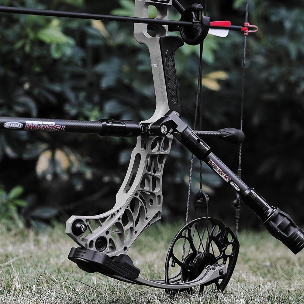 Adjustable V-Bar Mount Quick Disconnect Stabilizer for Archery Bows