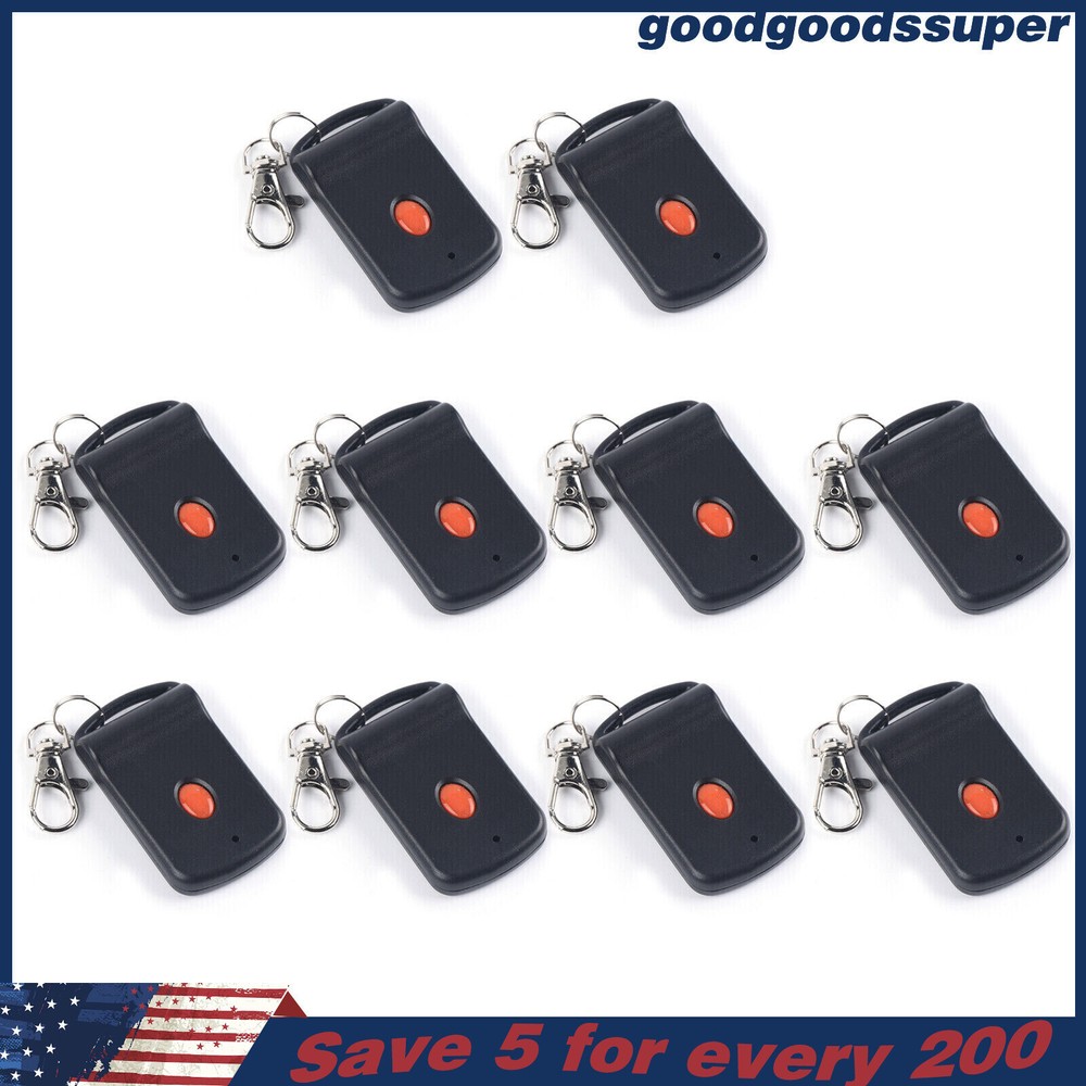 For 3089 Multi-Code 308911 Linear MCS308911 300Mhz 1 Button 10PCS Black Remote