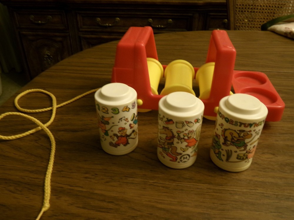 Vintage 1981 Johnson & Johnson Rhythm Rollers Toy with Guide