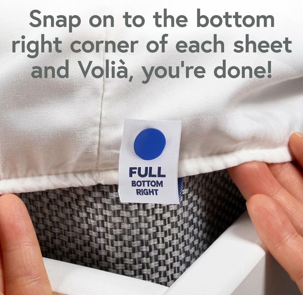 [Full] SheetSnaps Bed Sheet Corner Labels – Know Which Way The Full, Full
