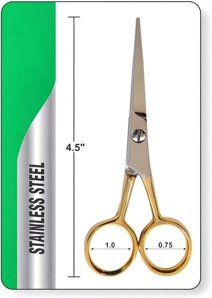 Beard Mustache Grooming Set - Precision Scissors and Combs Kit for Men -...