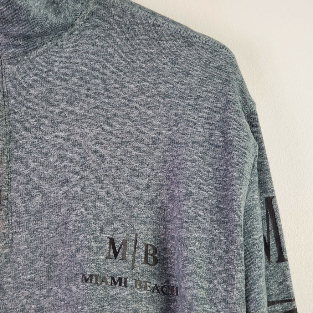 Surf Style Miami Beach Quarter Zip Mock Neck Pullover Sz S