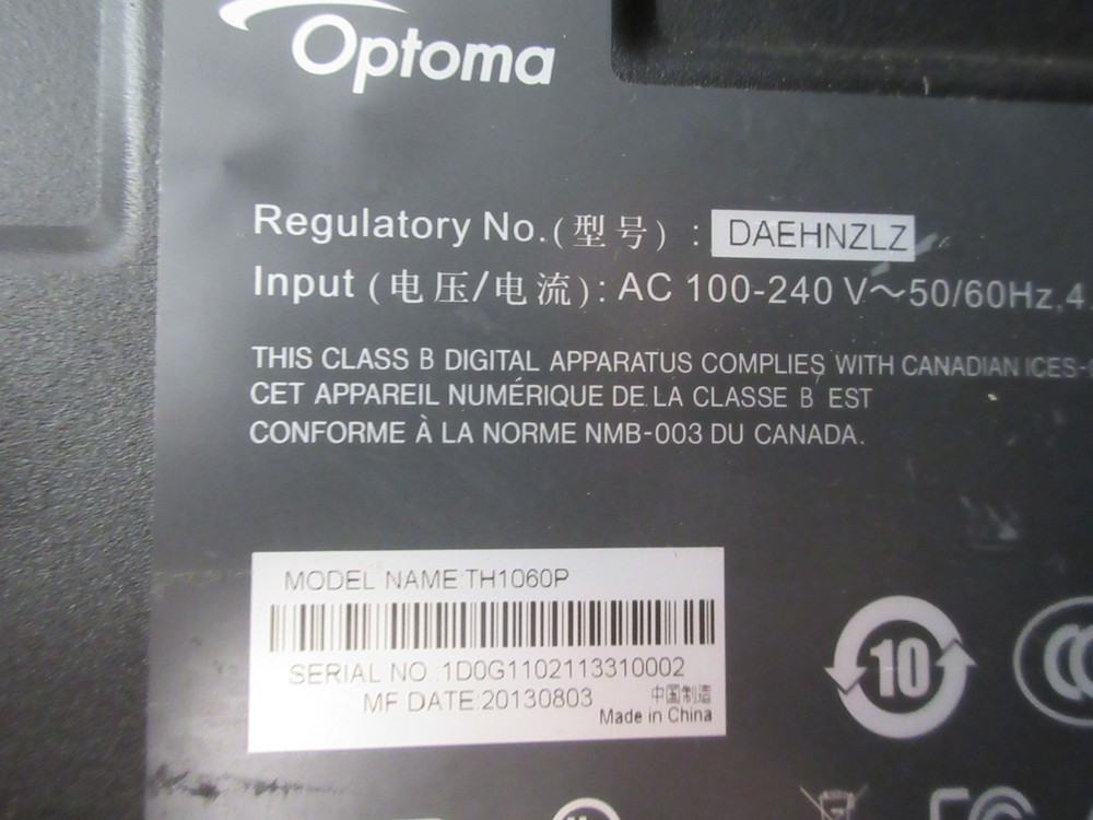 Optoma TH1060P DLP Projector