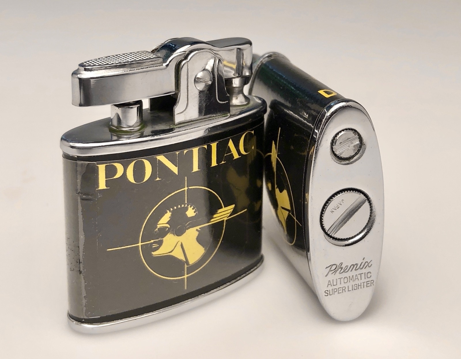 NIB 1950's Dalton Pontiac Cigarette Lighter • Phemix Automatic Superlighter