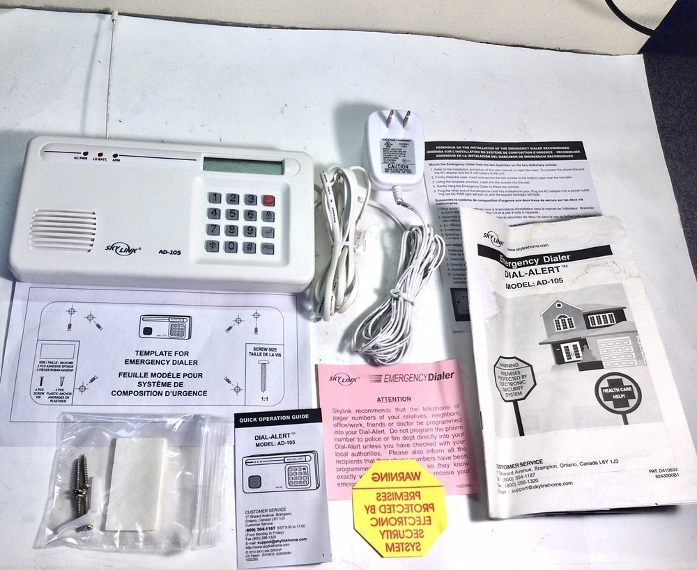 Skylink Wireless Security Emergency Dialer, 1-Way (AD-105)