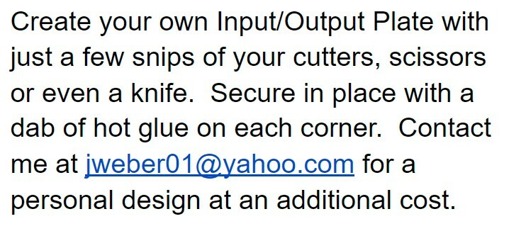 Input/Output shield, Universal I/O Shield, IO shield, IO plate, Backplate, Gray