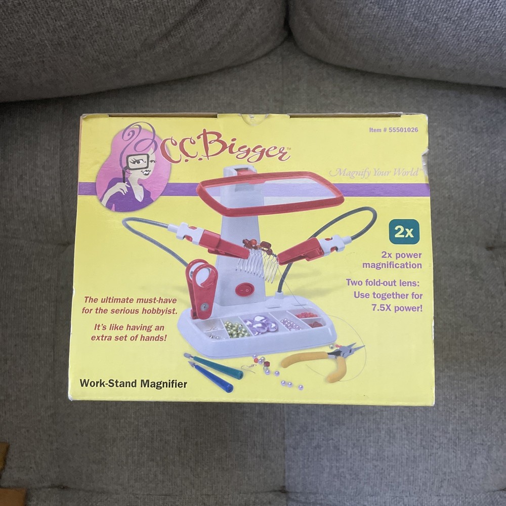 C.C.BIGGER SIMPLICITY Work-Stand Magnifier New in Box