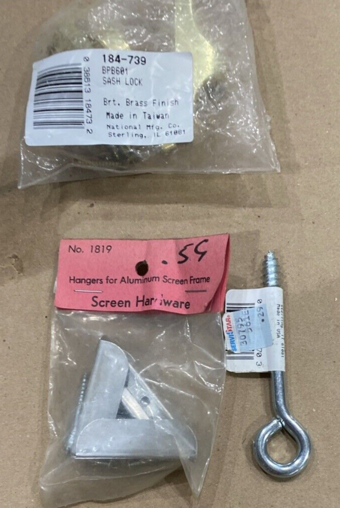 This Old House DIY NOS & Used Hooks Chains Knobs Pulls Clips Hinge Screws Clamp