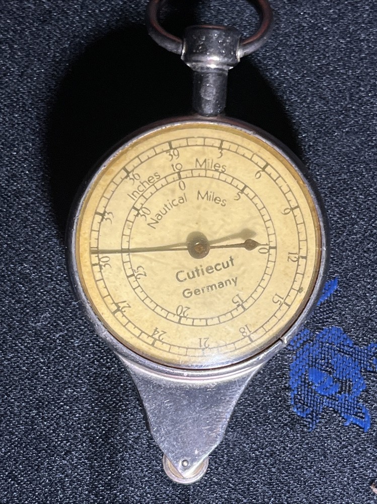 Cutiecut Germany Compass & Nautical Miles Measuring Device & Leather Case