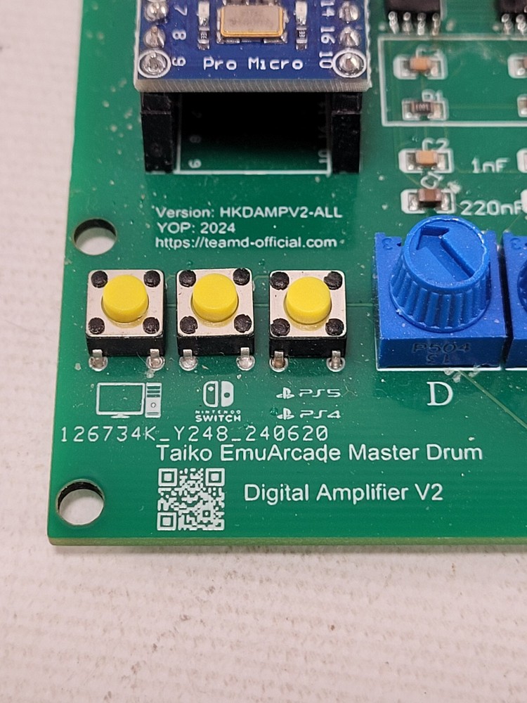 Taiko EmuArcade Master Drum Digital Amplifier V2 Version Board HKDAMPV2-ALL