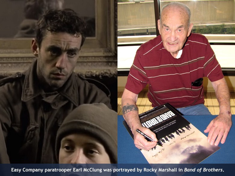 Band of Brothers Poster Autographed by Don Malarkey, Ed Tipper & Earl McClung