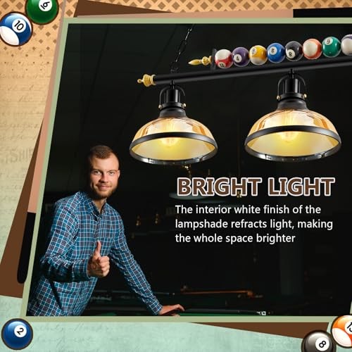 Adjustable Pool Table Lights for 7'-8' Billiard Light Hanging Pool Table Light