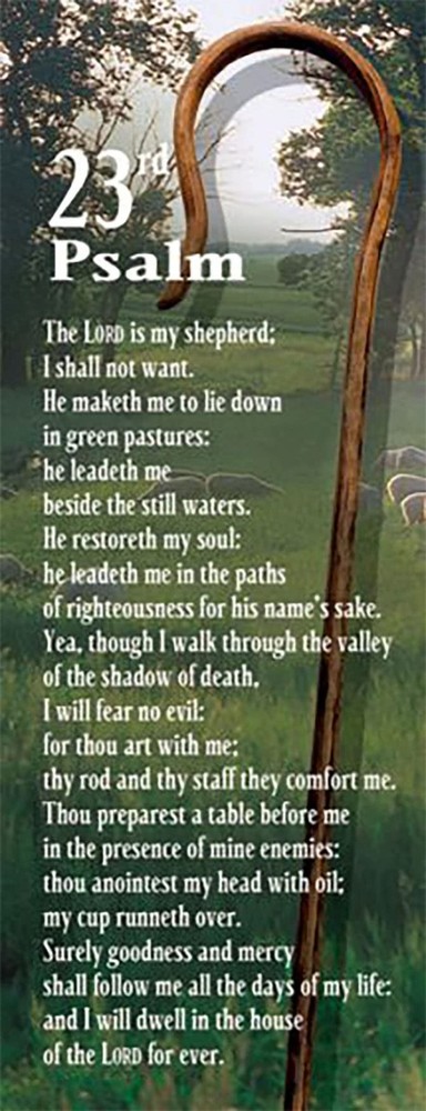 Christian Bookmarks - Shepherd's Staff - 23rd Psalm - Inspirational Religious...