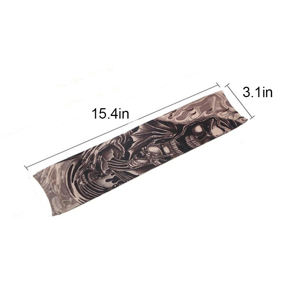 10Pcs Cooling Arm Sleeve Tattoo Cover Sun UV Protection Hip Hop Outdoor Sport