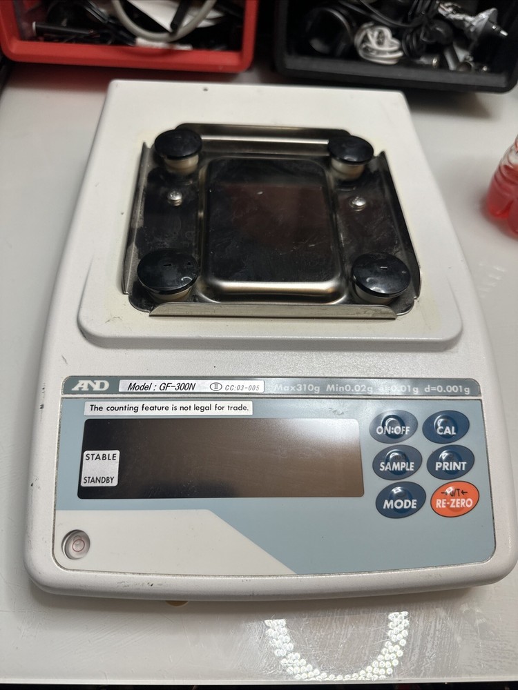 A&D GF-300N Precision Laboratory Scale - Missing Platform And Charger-Works!!