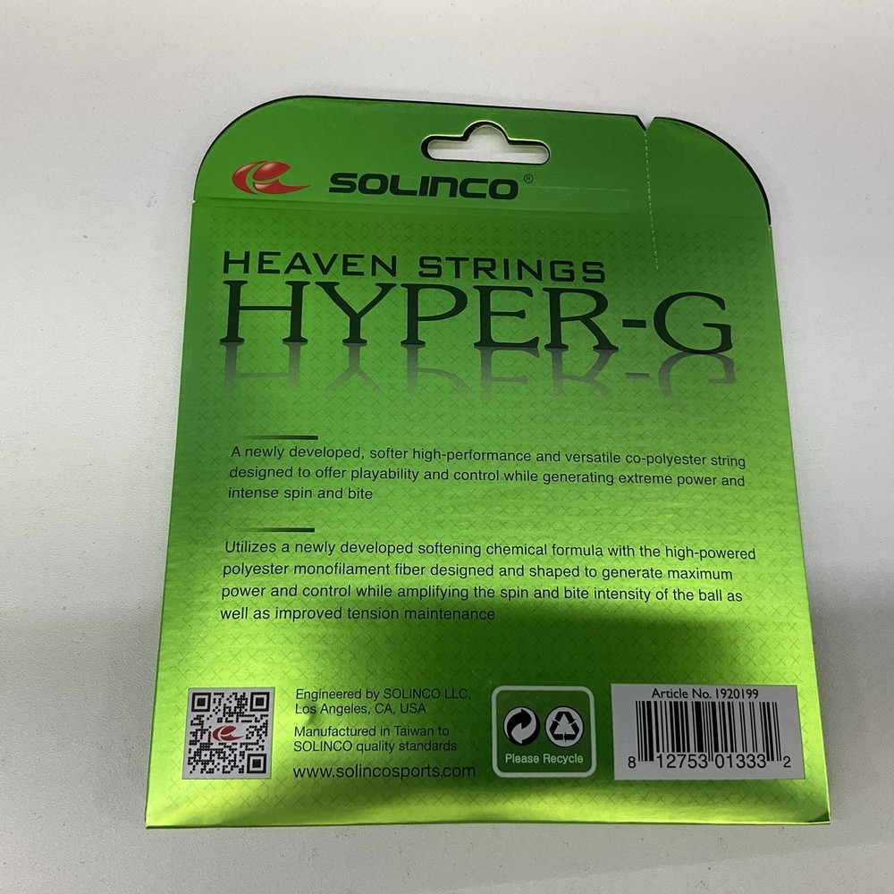 3 Pack Solinco Hyper-G Soft Polyester 16Lg/1.25mm Green