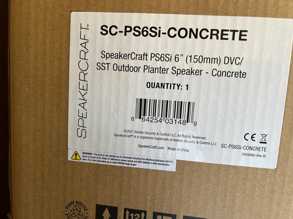 SpeakerCraft Proficient Outdoor Planter 6" Speaker - Concrete