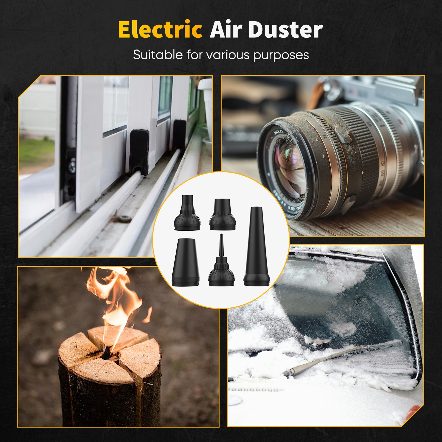 240,000 RPM Cordless Air Duster Rechargeable Air Blower for PC & Car Cleaning US