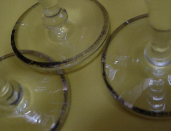 Silver Platinum Cordial Glass set